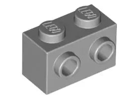 LEGO Sondersteine 11211 Stein 1x2 mit 2 Noppen an einer Seite, hellgrau