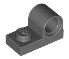 LEGO Sonderplatten 11458 Platte 1x2 mit Pinloch, dunkelgrau