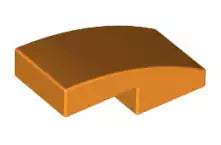 LEGO Schrägsteine 11477 Bogenstein 1x2x2/3 ohne Noppen, orange
