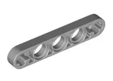 LEGO Technic 11478 Liftarm dünn 1x5 (3 Pinloch, 2 Achsloch), hellgrau