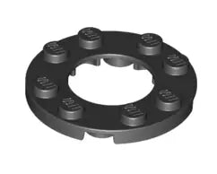 LEGO Platten 11833 Platte rund 4x4 mit Ausschnitt, schwarz