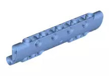 LEGO Technic 11954 Paneel gebogen mit 10 Pinlöchern (3x11), mittelblau