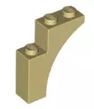 LEGO Steine 13965 Bogensteinsegment 1x3x3, beige