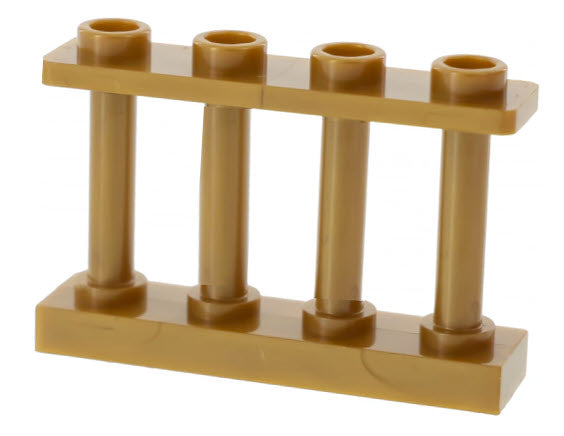 LEGO Zaun 15332 Zaun 1x4x2 mit 4 Noppen, perlgold