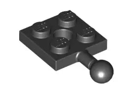 LEGO Sonderplatten 15456 Platte 2x2 mit Kugelkopf und Loch, schwarz