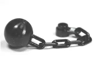 LEGO Ketten 15532 Kette 5 Glieder und Kugel, schwarz