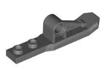 LEGO Luftfahrt 15540 Kufen 1x6 mit Pinloch, dunkelgrau