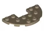 LEGO Sonderplatten 18646 Platte Halbkreis 3x6 mit Ausschnitt 1x2, dunkelbeige