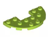 LEGO Sonderplatten 18646 Platte Halbkreis 3x6 mit Ausschnitt 1x2, lindgrün