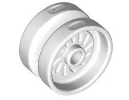 LEGO Räder und Reifen 18976 Felge 18 x 12mm (Achsloch und Noppe), weiß
