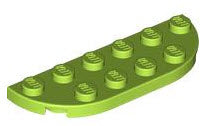 LEGO Platten 18980 Platte 2x6 mit abgerundeten Enden, lindgrün