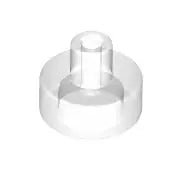 LEGO Fliesen 20482 Fliese rund 1x1 mit Pin, transparent-klar