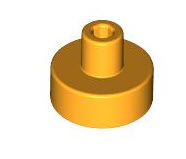 LEGO Fliesen 20482 Fliese rund 1x1 mit Pin, knallhellorange