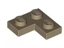 LEGO Platten 2420 Eckplatte 2x2, dunkelbeige