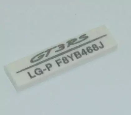 LEGO Fliesen 2431pb429 Fliese 1x4, weiß mit Porsche 911 GT3 RS Seriennummer: LG-P F8YB468J