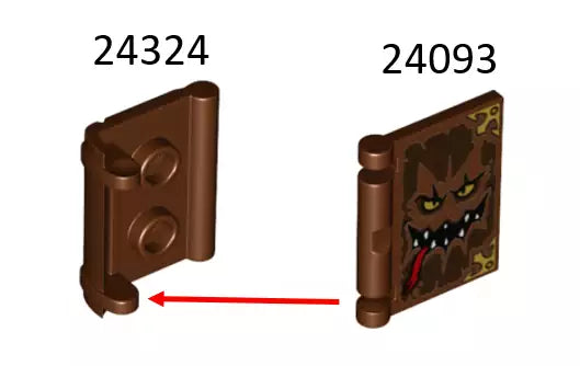 LEGO Minifiguren Zubehör 24093 Buch-Oberteil, rotbraun