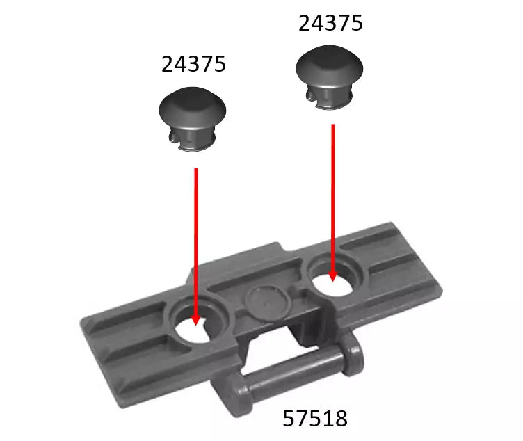 LEGO Technic 24375 Gummi für große Kettenglieder, schwarz