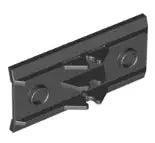 LEGO Gelenke 2440 Scharnierplatte 6x3, schwarz