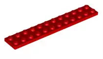 LEGO Platten 2445 Platte 2x12, rot