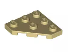 LEGO Sonderplatten 2450 Platte 3x3 mit abgeschrägtem Eck, beige