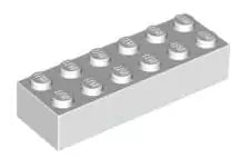 LEGO Steine 2456 Stein 2x6, weiß