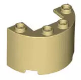 LEGO Wandelemente 24593 Halb-Zylinder 2x4x2, beige
