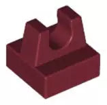 LEGO Fliesen 2555 Fliese 1x1 mit Clip, dunkelrot