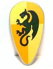 LEGO Waffen 2586p4k Schild eiförmig, Drachenritter Druck