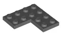 LEGO Platten 2639 Eckplatte 4x4, dunkelgrau