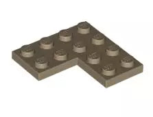 LEGO Platten 2639 Eckplatte 4x4, dunkelbeige