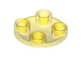 LEGO Platten 2654 Gleitschuh 2x2, transparent-gelb