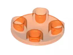 LEGO Platten 2654 Gleitschuh 2x2, transparent-neonorange