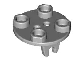 LEGO Platten 2655 Platte rund 2x2 mit Achslager, hellgrau