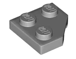LEGO Sonderplatten 26601 Platte 2x2 mit abgeschrägtem Eck, hellgrau