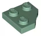 LEGO Sonderplatten 26601 Platte 2x2 mit abgeschrägtem Eck, sandgrün