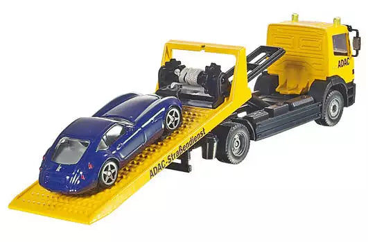 SIKU Super 1:55 2712 ADAC Abschleppwagen mit blauem Sportwagen