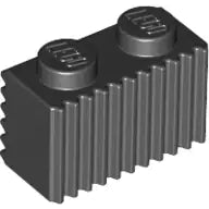 LEGO Sondersteine 2877 Stein geriffelt 1x2, schwarz