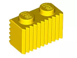 LEGO Sondersteine 2877 Stein geriffelt 1x2, gelb