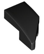 LEGO Schrägsteine 29120 Bogenstein 1x2x2/3 ohne Noppen, Links, 45° abgeschrägt, schwarz