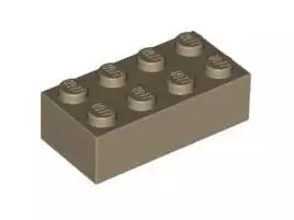 LEGO Steine 3001 Stein 2x4, dunkelbeige