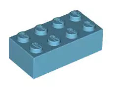 LEGO Steine 3001 Stein 2x4, mittel-azurblau