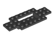LEGO Fahrzeuge 30029 Fahrzeugbasis 4x10x2/3 mit abgesenktem Zentrum 2x4, schwarz