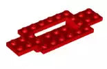 LEGO Fahrzeuge 30029 Fahrzeugbasis 4x10x2/3 mit abgesenktem Zentrum 2x4, rot
