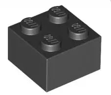LEGO Steine 3003 Stein 2x2, schwarz