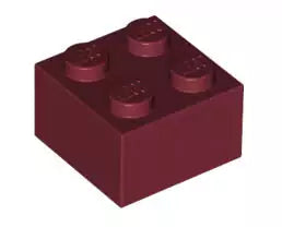 LEGO Steine 3003 Stein 2x2, dunkelrot