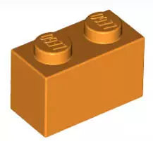 LEGO Steine 3004 Stein 2x1, orange