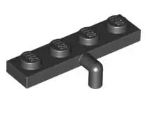 LEGO Sonderplatten 30043 Platte 1x4 mit Haken nach unten, schwarz