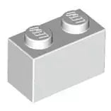 LEGO Steine 3004 Stein 2x1, weiß