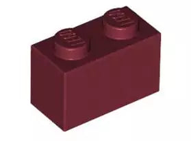 LEGO Steine 3004 Stein 2x1, dunkelrot