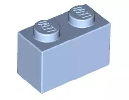 LEGO Steine 3004 Stein 2x1, knallhellblau